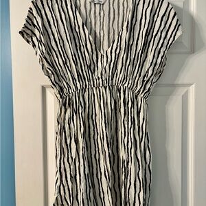 Cupshe Black and White Striped Mini Dress